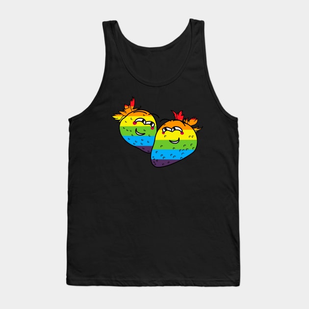 Strawberry LBGT love Tank Top by Danion